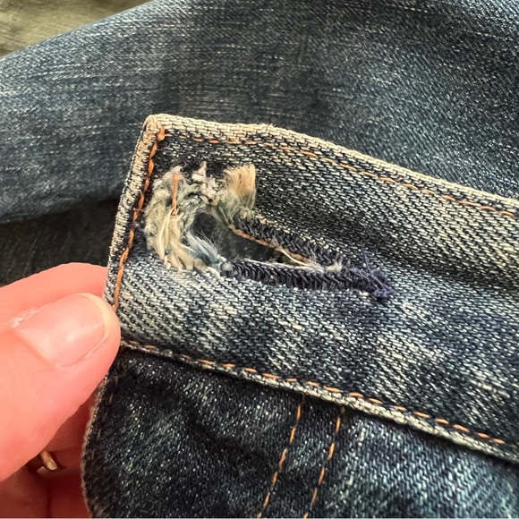 Vintage Levi’s 502xx 90s Japanese Selvedge Distressed Big E denim jeans. - Picture 12 of 13